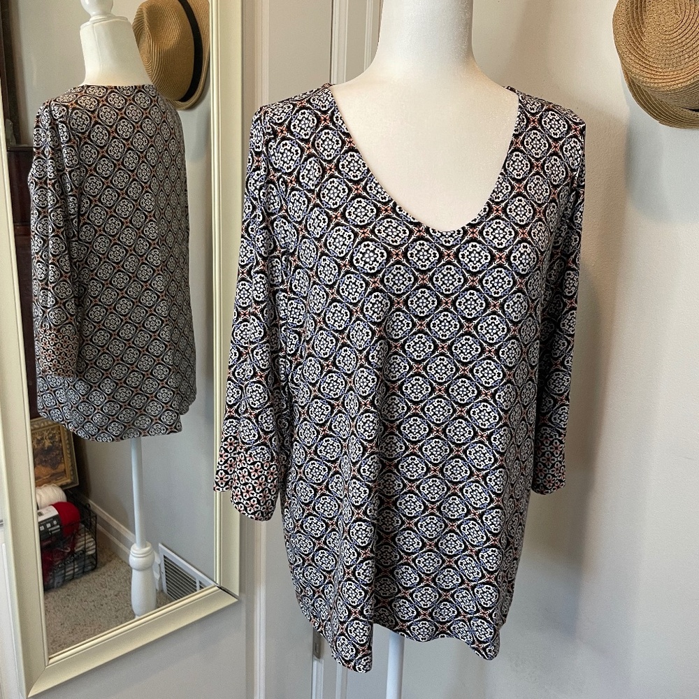 J Jill Wearever V-Neck Tunic - Petite Medium